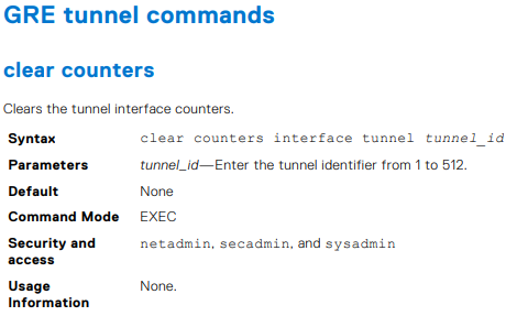 Comandos de túnel GRE