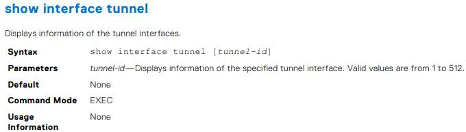 show interface tunnel