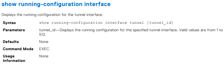 show running-configuration interface