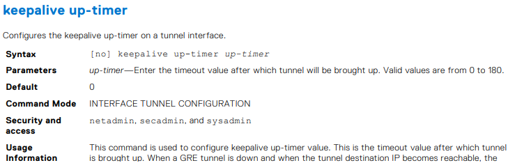 Polecenie Keep Up-Timer