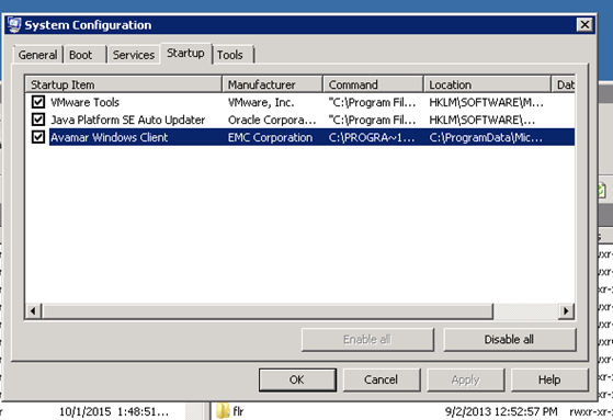 schermafbeelding van systeemconfiguratie met stappen