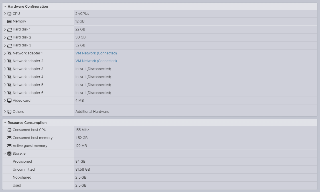 Конфігурація обладнання vSphere - відомості про мережевий адаптер