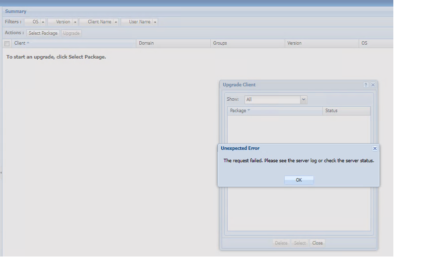 Avamar Client Manager 錯誤