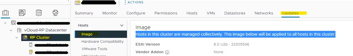 設定為單一映像組態的 ESXi 叢集