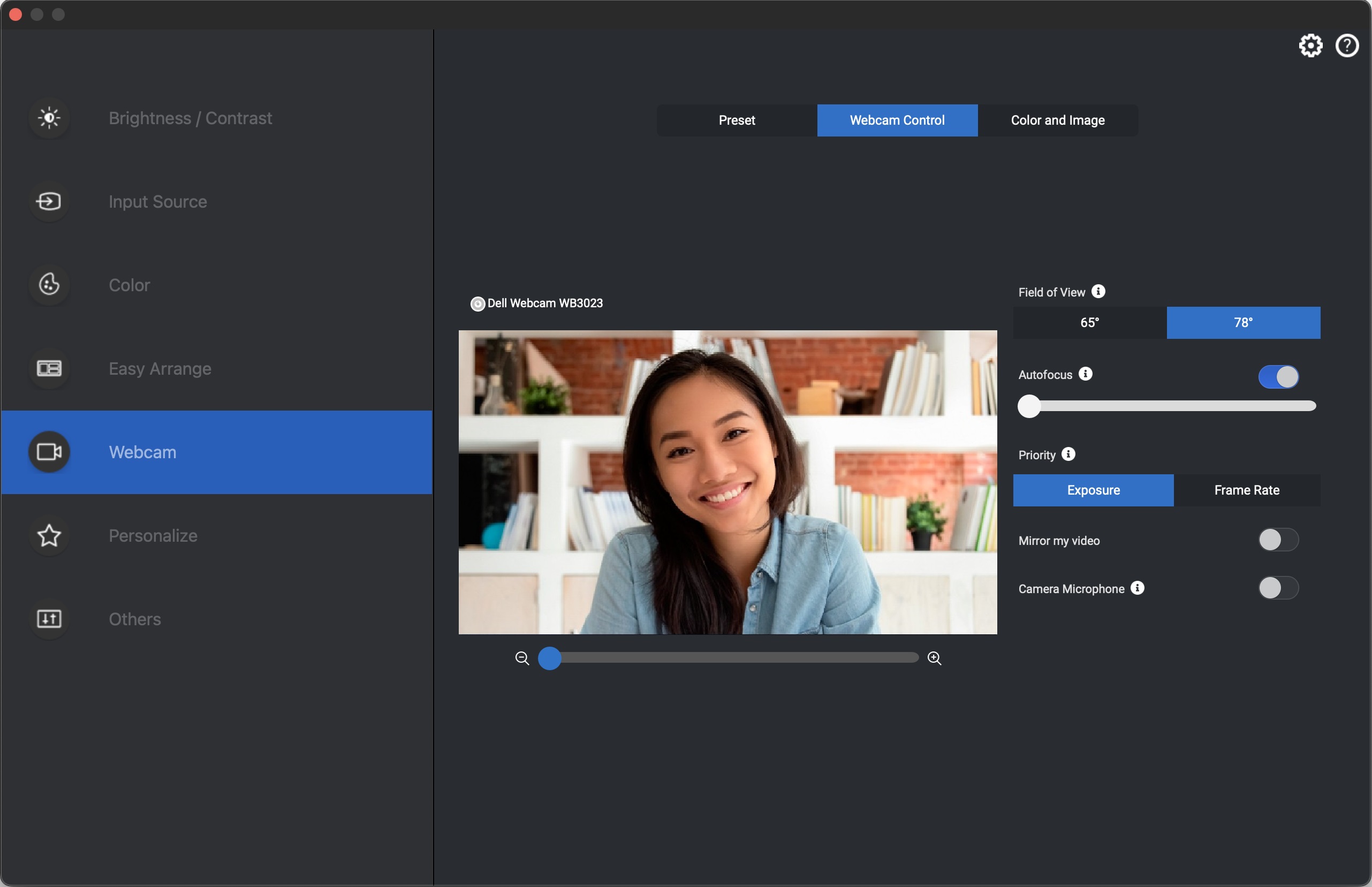 Paramètres du microphone de la caméra