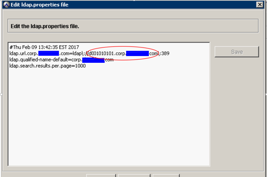 LDPA.properties Replacing Name