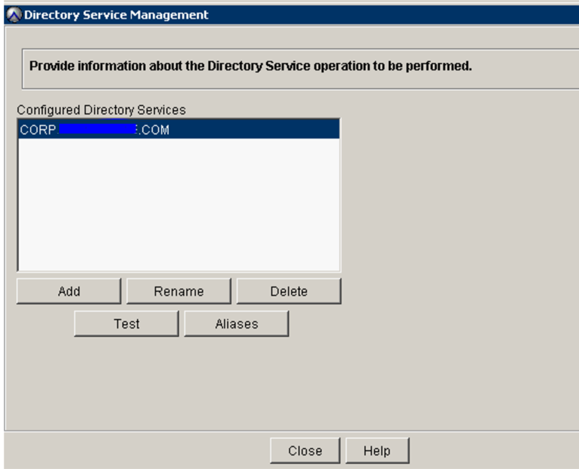 Directory Service management test