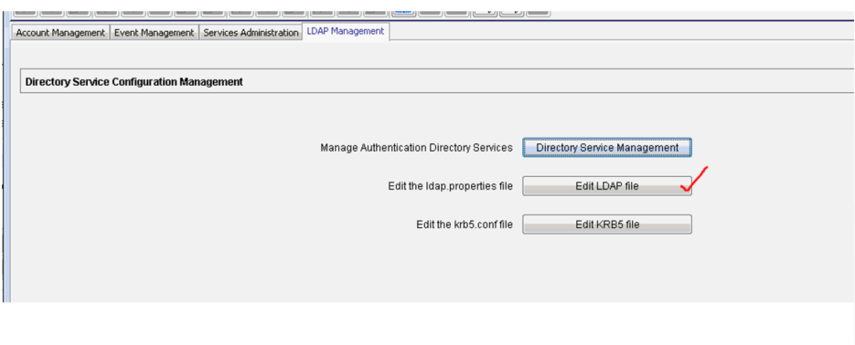 Pantalla Editar archivo LDAP