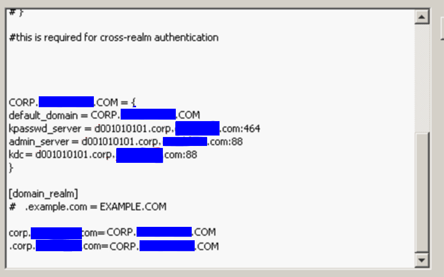 Cambio de información de KRB5