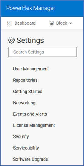UI ตัวจัดการ PowerFlex