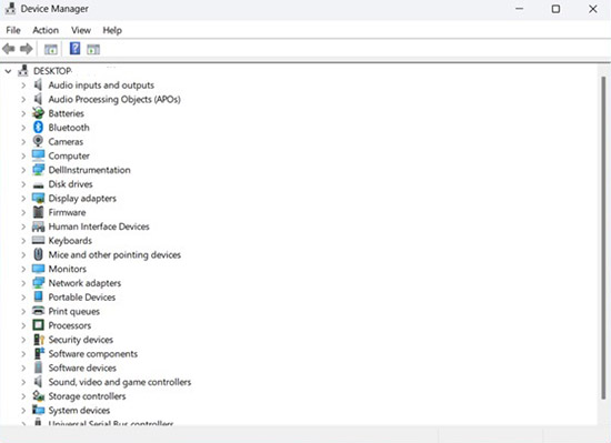 Programmet Dell Device Manager