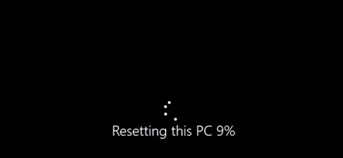 Réinitialisation de l’écran de progression du PC