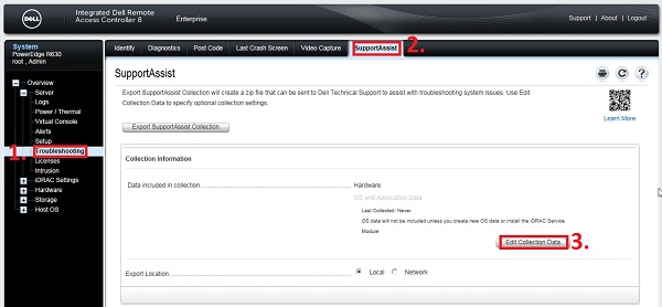 Generate a SupportAssist collection