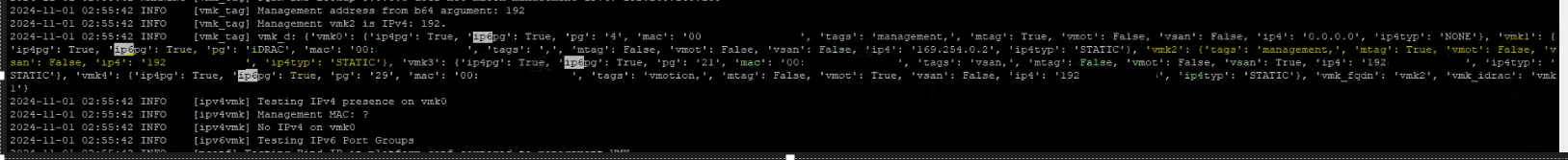 Captura de tela do log do VxVerify