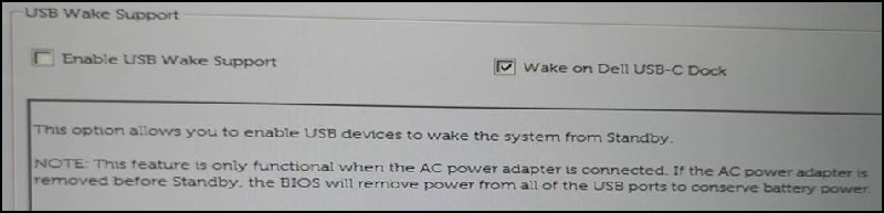 Dell BIOS,透過 Dell USB-C 媒體插槽座喚醒
