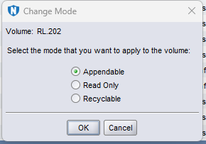 Change volume back to appendable
