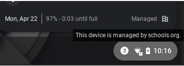 Komunikat o wyrejestrowanym systemie Chrome OS
