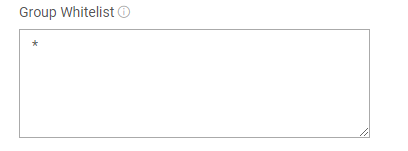 Page de liste blanche des groupes
