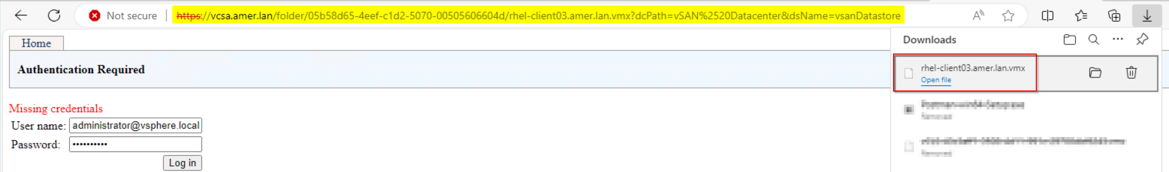 ladda ner VMX-fil från webbläsaren