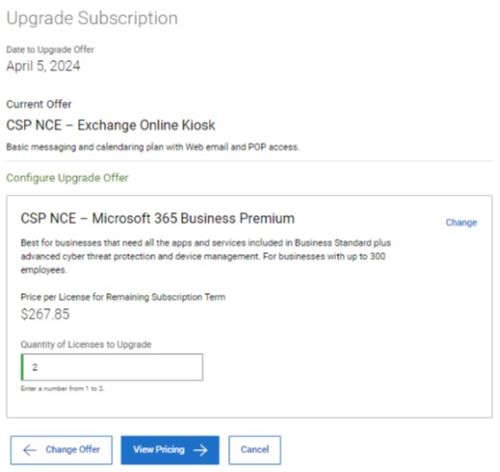 Enter upgrade quantity