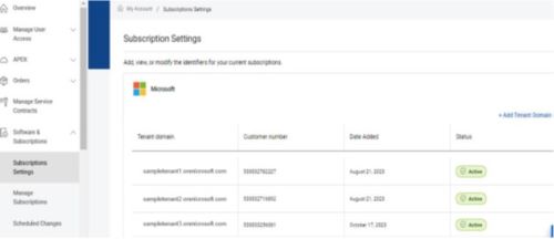 Subscription Settings