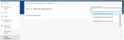 Selezionare il tenant Microsoft da gestire