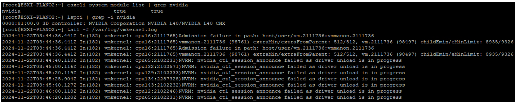 nvidia_ctl_session_announce mislykket melding