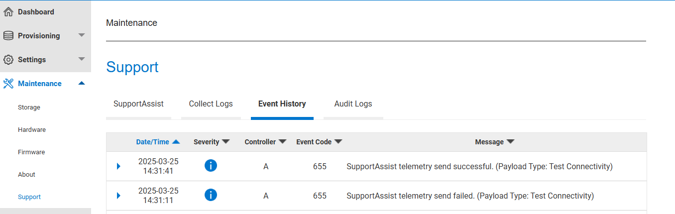 ME5 事件历史记录