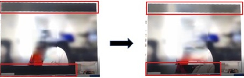 Microsoft Teams Border Area Flicker Example
