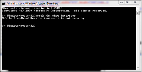 Wiersz poleceń systemu Windows 10 WWANSVC nie działa