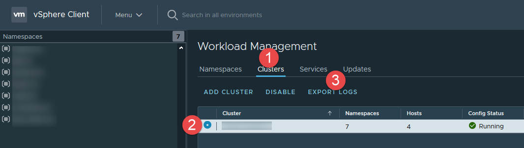 Eksportowanie dzienników