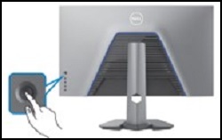 Dell 顯示器後方操縱桿按鈕