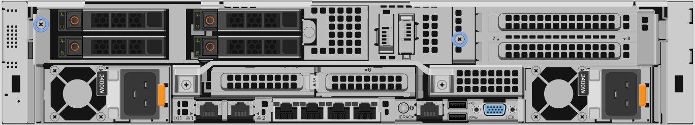 Disk bölmesi ile VxR (Intel)VP-760/ (AMD)VP-7625 arkadan görünümü
