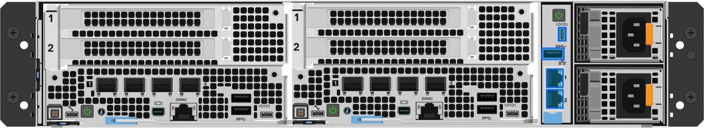 Weergave van 2U VxR VD-4520c/Poweredge XR4520c