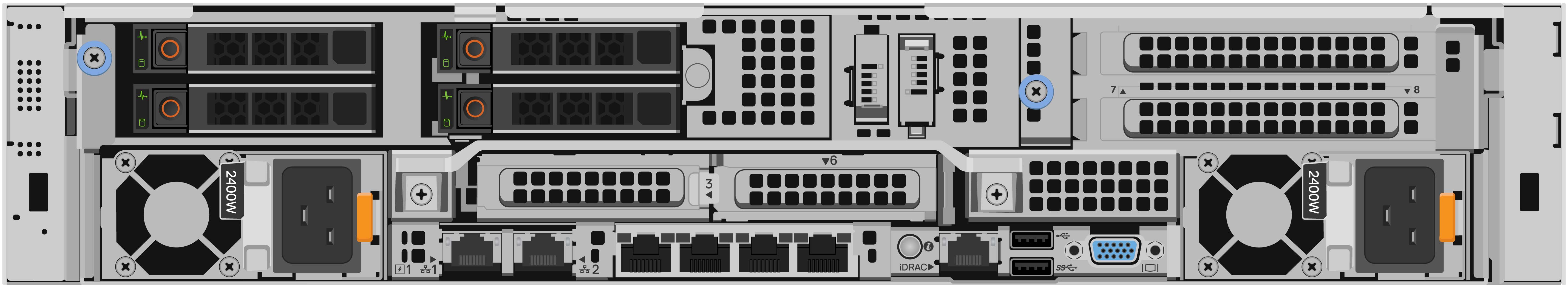 Visão posterior de um VxR S670