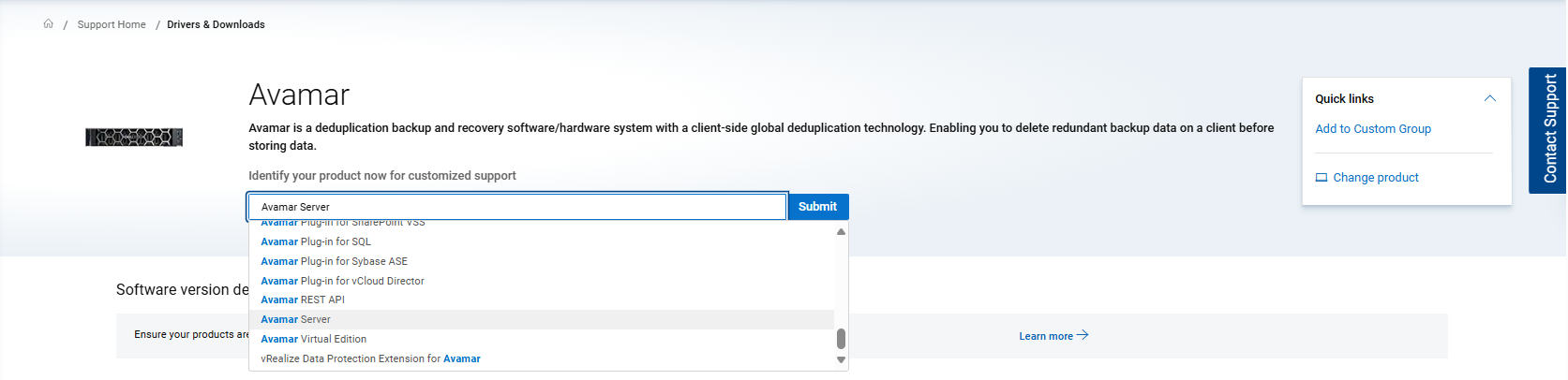 Pesquisar usando o Avamar Server