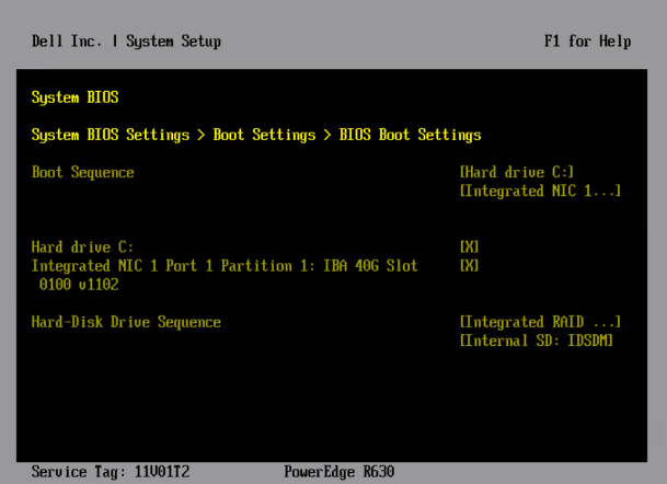  La configuration de démarrage