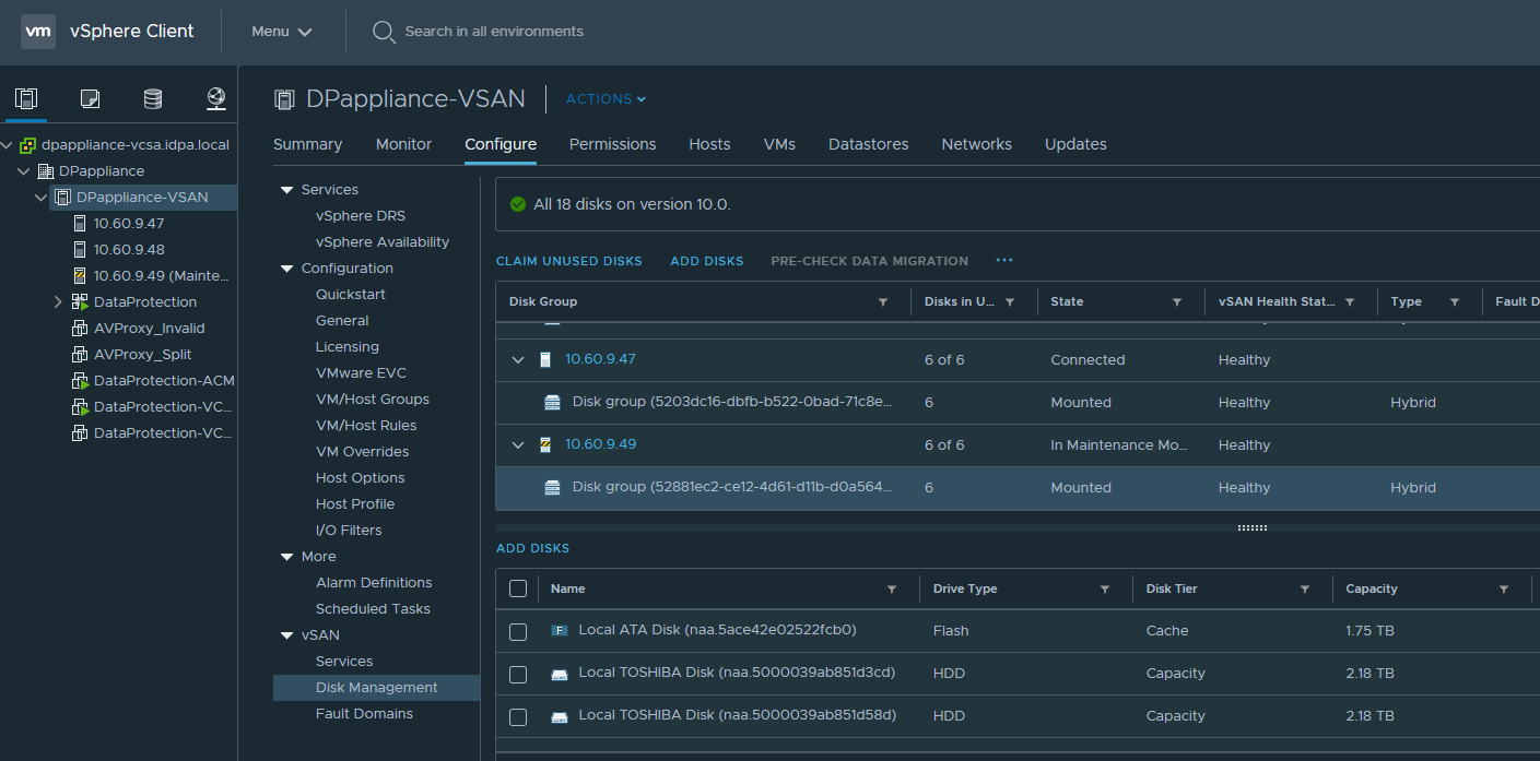 Запишіть групу дисків UUID і Flash Drive naa. ID з правильного ESXi.