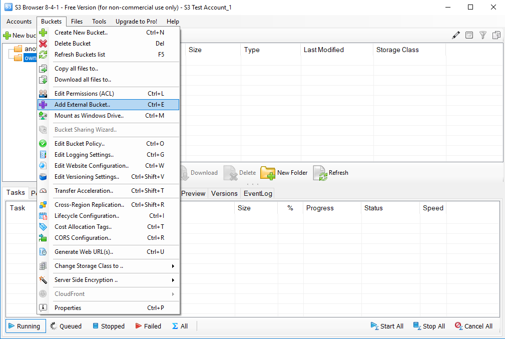 Interface utilisateur affichant l’option des compartiments