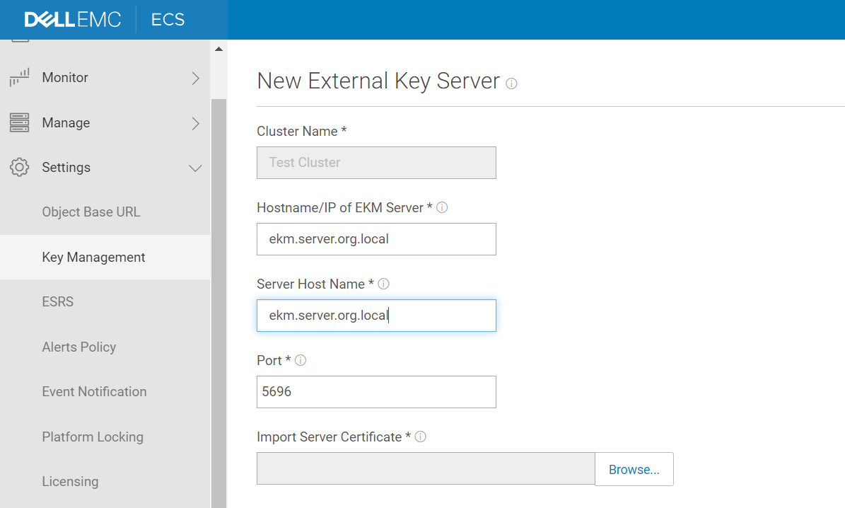 New External Key Server