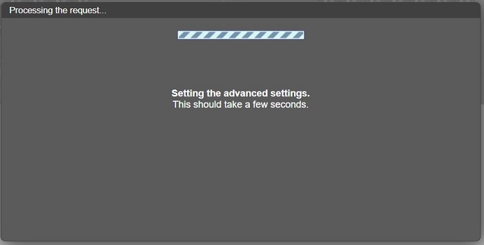 Die Abbildung zeigt ein Verarbeitungs-Popup.