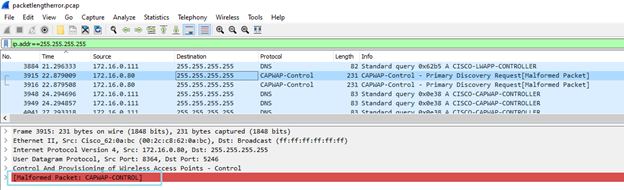 packet length error capture (paket uzunluğu hata yakalama)