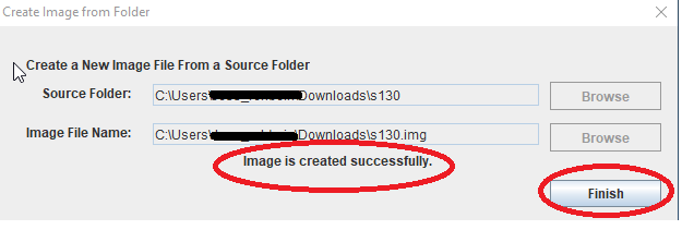 Obrázek se vytvoří kliknutím na tlačítko Dokončit.