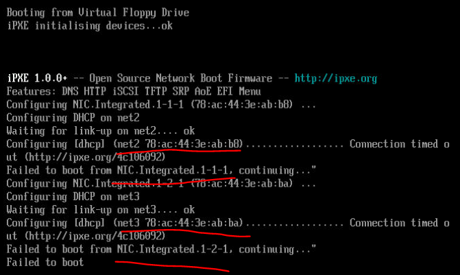 PXE_boot_iDRAC_console