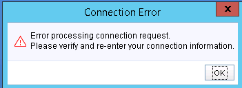 Connection Error