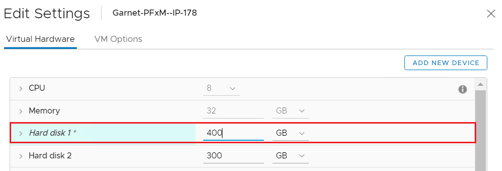 Editing Virtual Machine