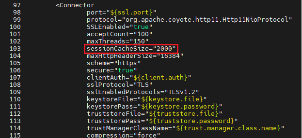 sessionCacheSize (Oturum Önbelleği)