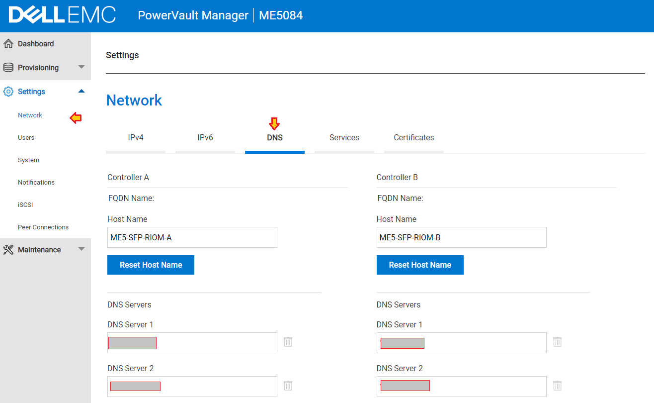 Interfejs użytkownika programu PowerVault Manager