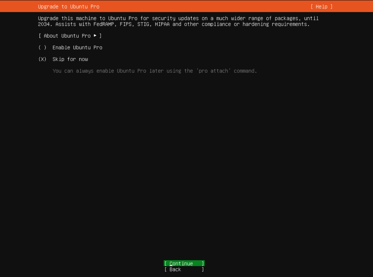 Povolení systému Ubuntu Pro
