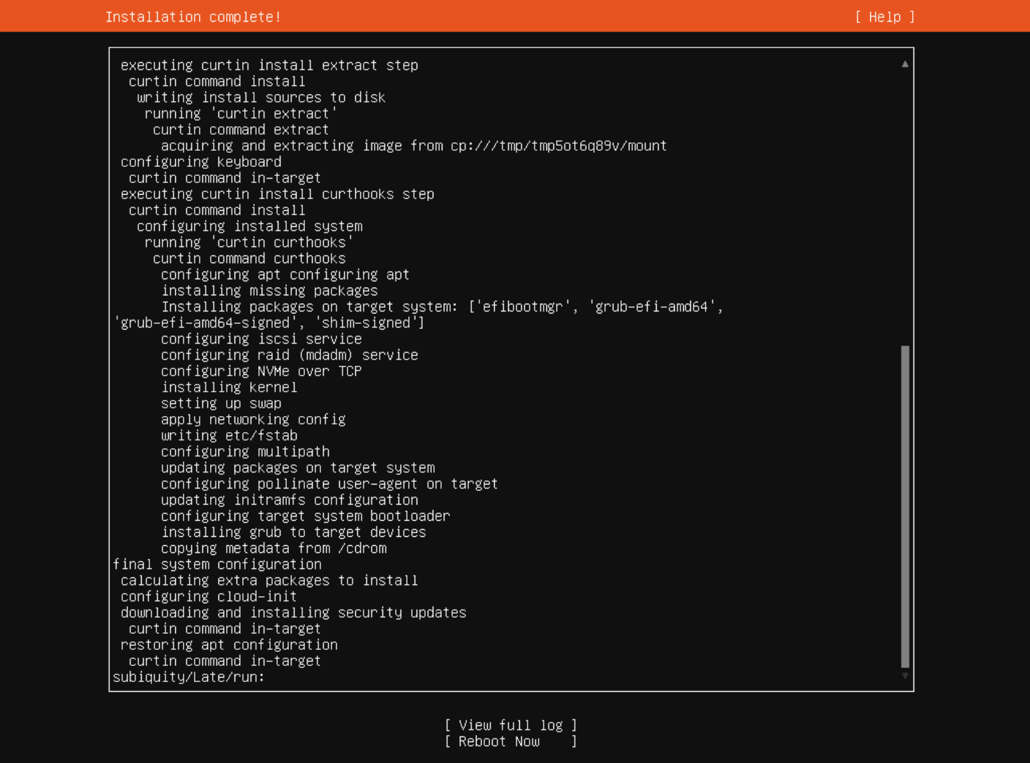 Instalacja zakończona